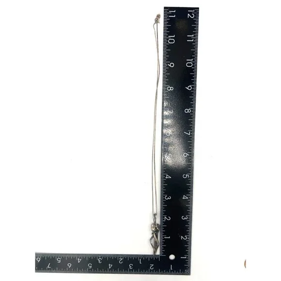 Silver Couple Pendant Necklace 18" Chain Yin Yang Dance Abstract Modernist Vtg - Picture 6 of 10